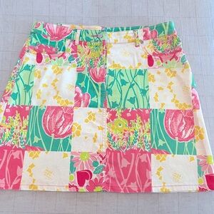 LILLY Pulitzer patchwork skirt size 8